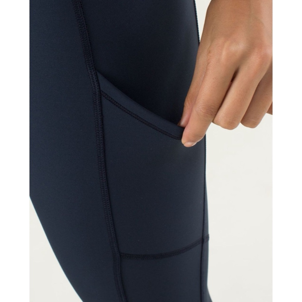 Lululemon Speed Tight *Brushed Interlock Inkwell / Quilt Winter 13-27 4 - Picture 6 of 10